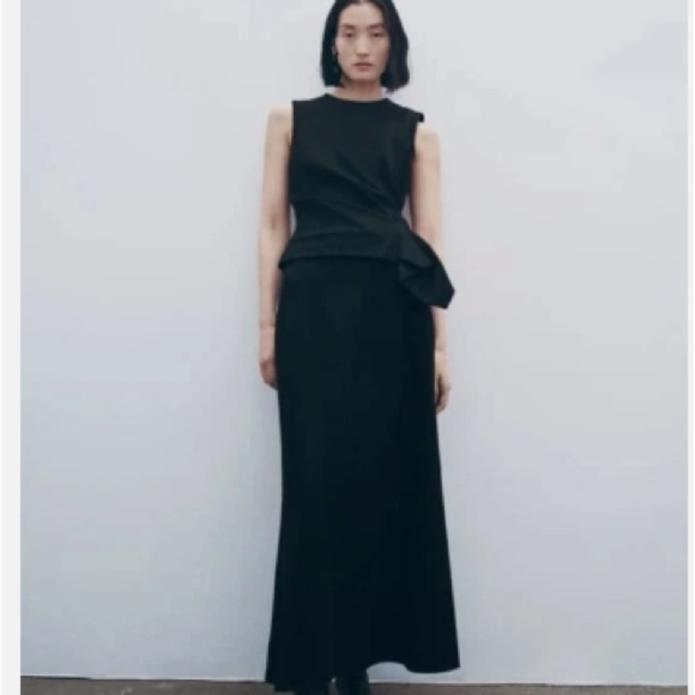 Zara Black Maxi Skirt size large